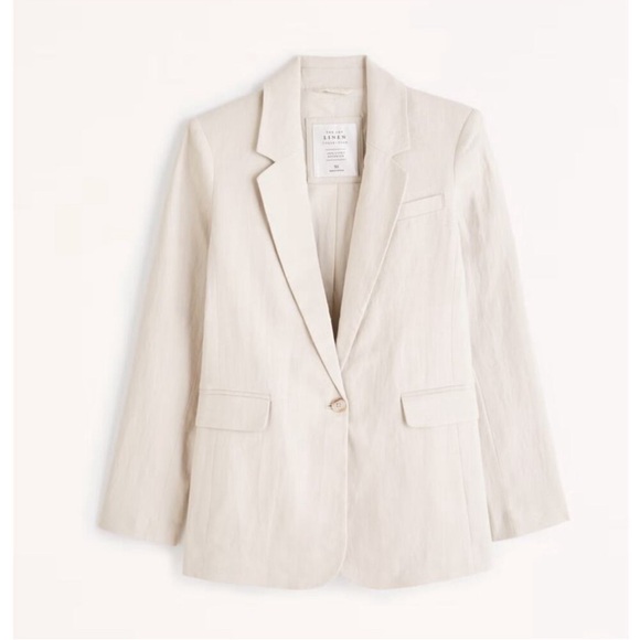 NWT | Abercrombie Linen Blazer | Large - Picture 5 of 8